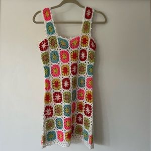 Tobi Colorful Crochet Dress